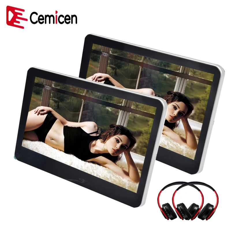 Cemicen 2 шт. подголовник автомобиля dvd плеер видео монитор 10 1 дюймов Система Android 5