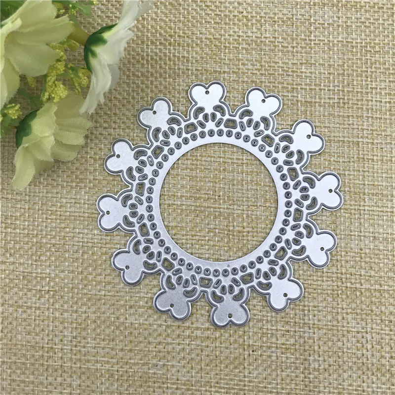 Круглые металлические трафареты Love Heart для изготовления открыток декоративное