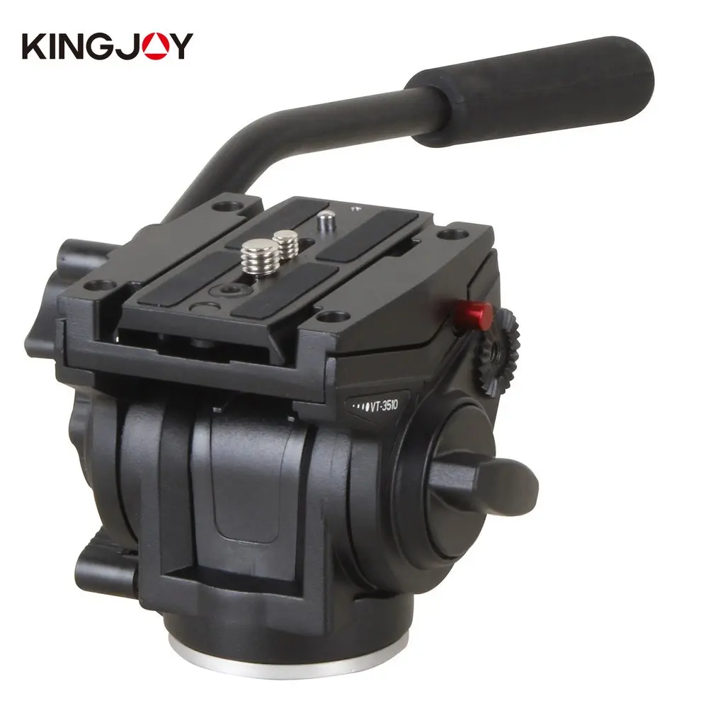 Kingjoy VT-3510 штатив головка из алюминиевого сплава жидкости демпфирующая головка для DSLR камеры с UNC 1/" 3/8" резьбовой штатив аксессуары