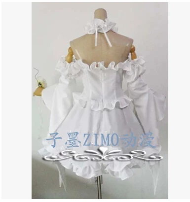 

New Top Cos Character Kirakishow Cosplay Anime Rozen Maiden Halloween White Dress Full Set 4in1(Top+Skirts+Neck Ornaments+Headdr