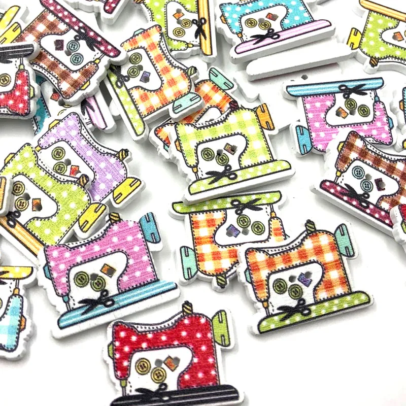 50 шт. деревянные пуговицы для швейной машинки|Пуговицы| |