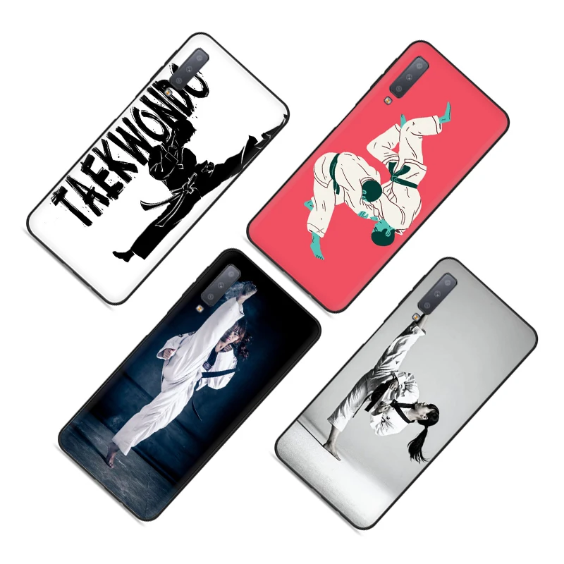 Спорта тхэквондо силиконовый чехол для телефона для samsung A3 A5 A6 плюс A7 A8 A9 A10s 20С 30С 40С с 50s 70 J6