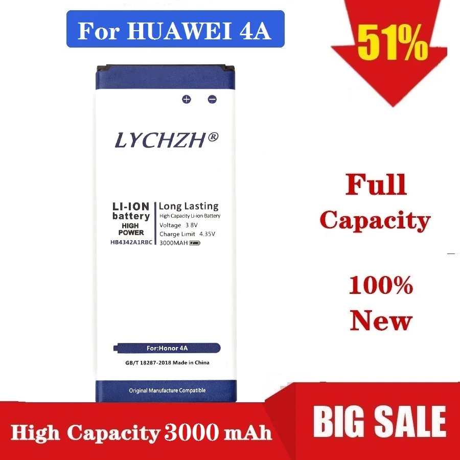 Литий-ионный аккумулятор для huawei HB4342A1RBC для huawei y5II Y5 II 2 Ascend 5+ Y6 honor 4A SCL-TL00 5A LYO-L21 3000mAH