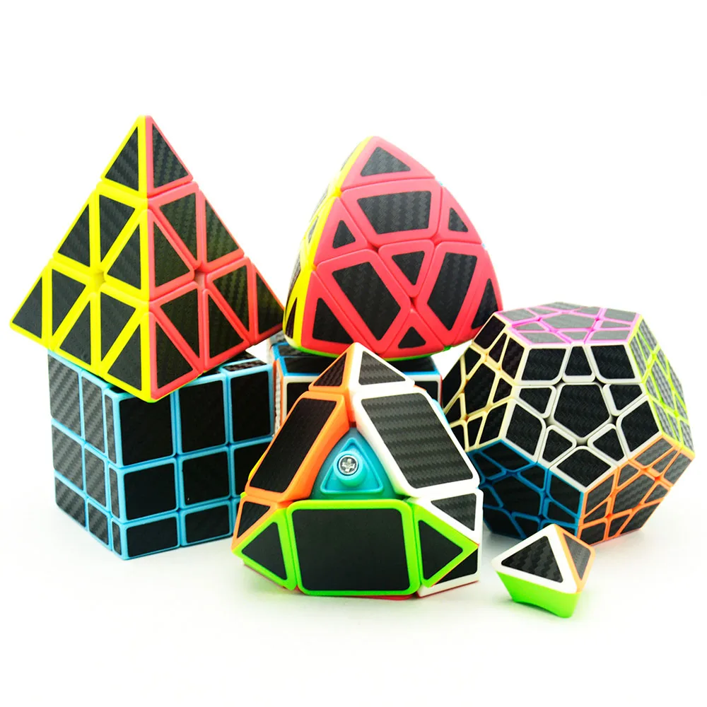 Кубик из углеродного волокна, Магический кубик, скорость 2x2 3x3 4x4 5x5, пирамиды 223, 233, SQ1, перекос, головоломка, рисовый пельмень, Cubo Magico, игрушки для детей