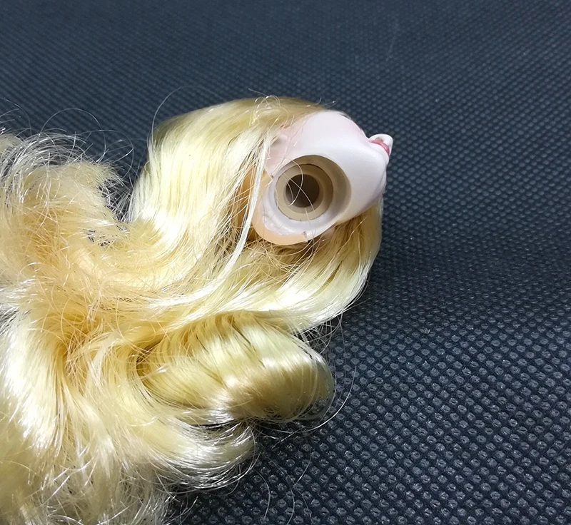 1/6 женский кукла Золотые длинные вьющиеся волосы голова девушка лепить в