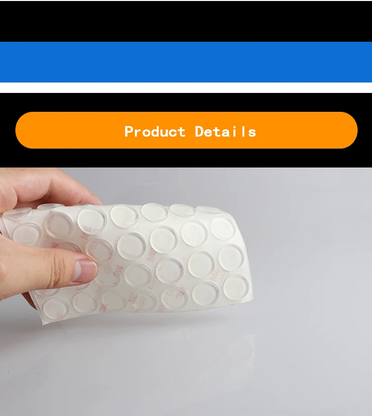 100PCS Self Adhesive Door Buffer Pad Rubber Silicone Feet Cabinet Drawers Clear Semicircle Bumpers Furniture Door Accessories