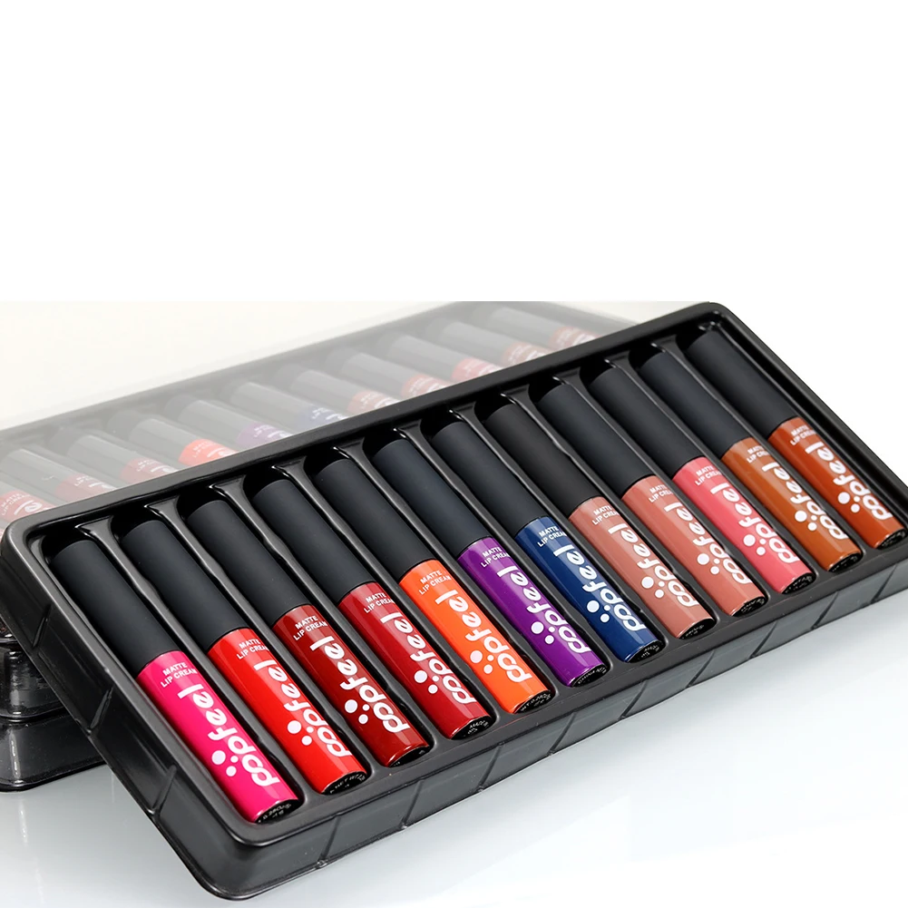 Popfeel ла Матовая жидкая помада с длительным эффектом увлажнения антипригарным