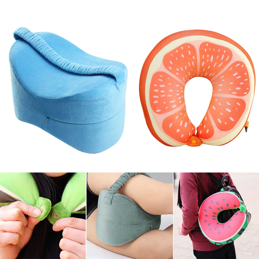 U образная дорожная подушка для шеи сна машины мягкая похожа на фрукты