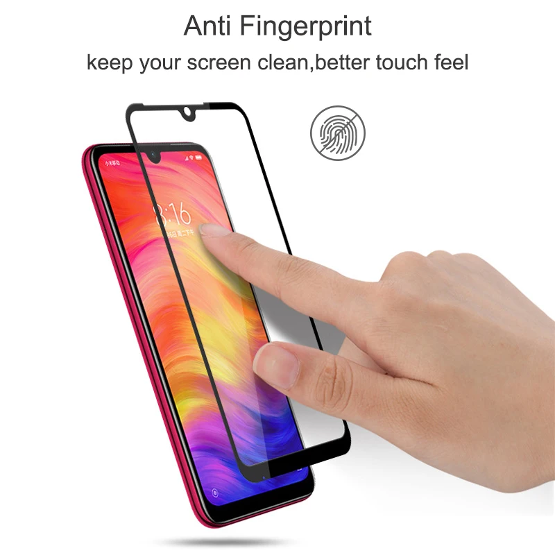 Закаленное стекло для Xiaomi Redmi Note 7 полное покрытие Защита экрана ультра тонкая