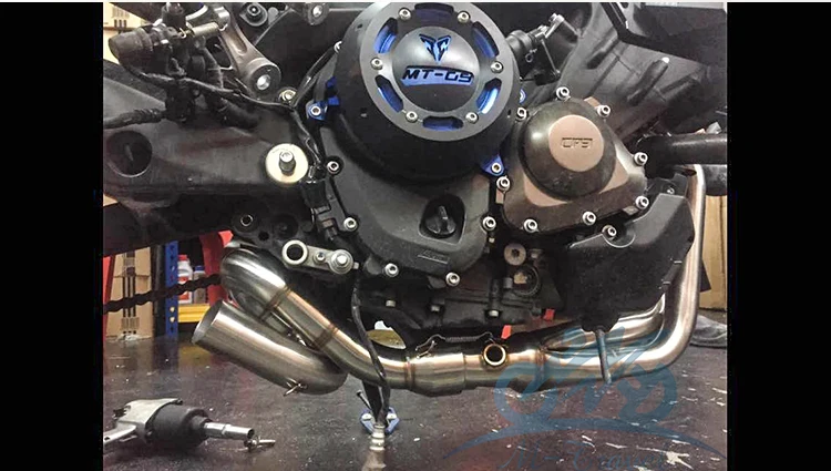 Соединительная труба без шнуровки для Yamaha MT09 MT 09 FZ09 FZ глушитель мотоцикла