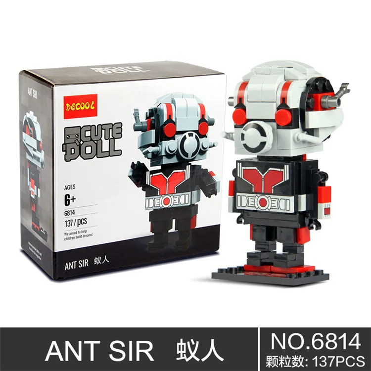 H& HXY милая кукла 6801-6822 18002 Voltron King мини-кубики Супер герои marvel Мстители Фигурки Decool строительный блок - Цвет: 6814