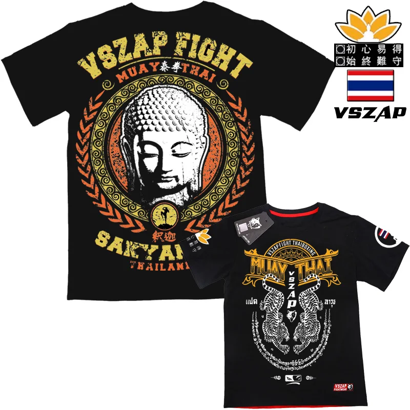 VSZAP Sakyamuni боксерские футболки для мужчин MMA Kick Boxing camisetas muay thai трикотажные бокса