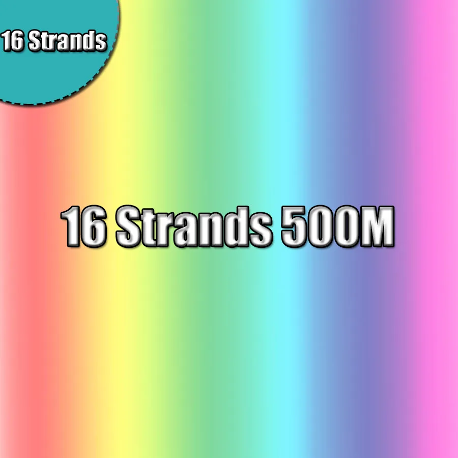 16strands500m Multi 300 м/500 м/1000 м/1500 м плетеная леска 16 нитей PE плетеная многоцветная супер мощная японская многонитевая леска для ловли дерьма - Цвет: 16strands500m Multi