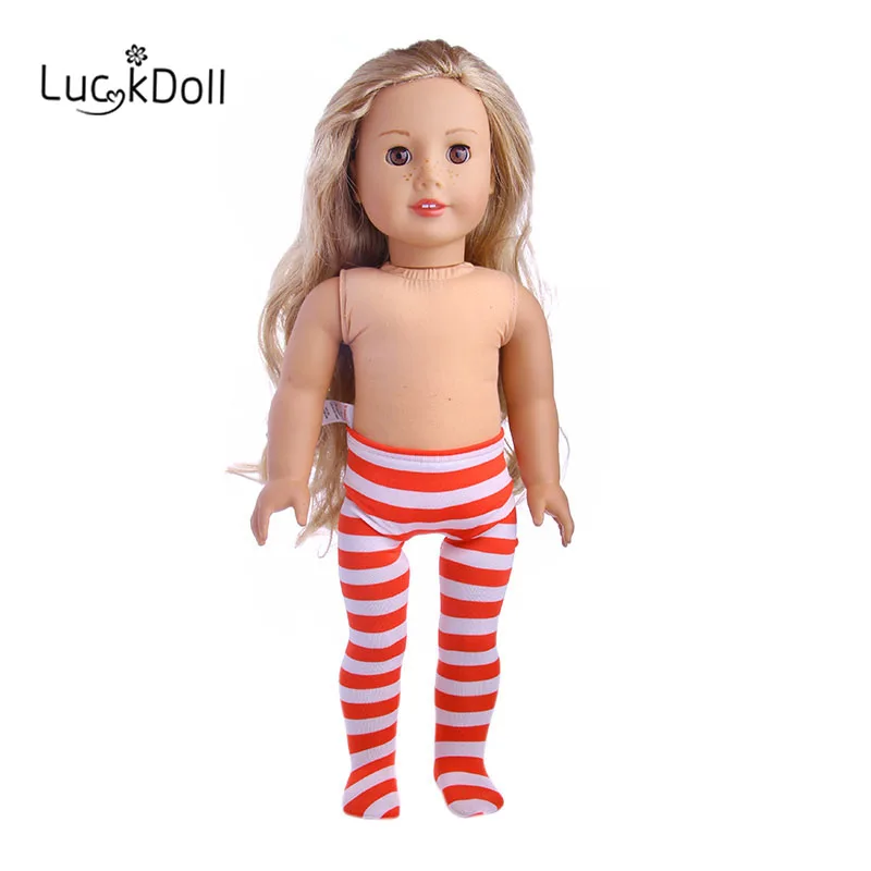 Полосатые Леггинсы LUCKDOLL 18 дюймов американская кукла 43 см аксессуары для одежды