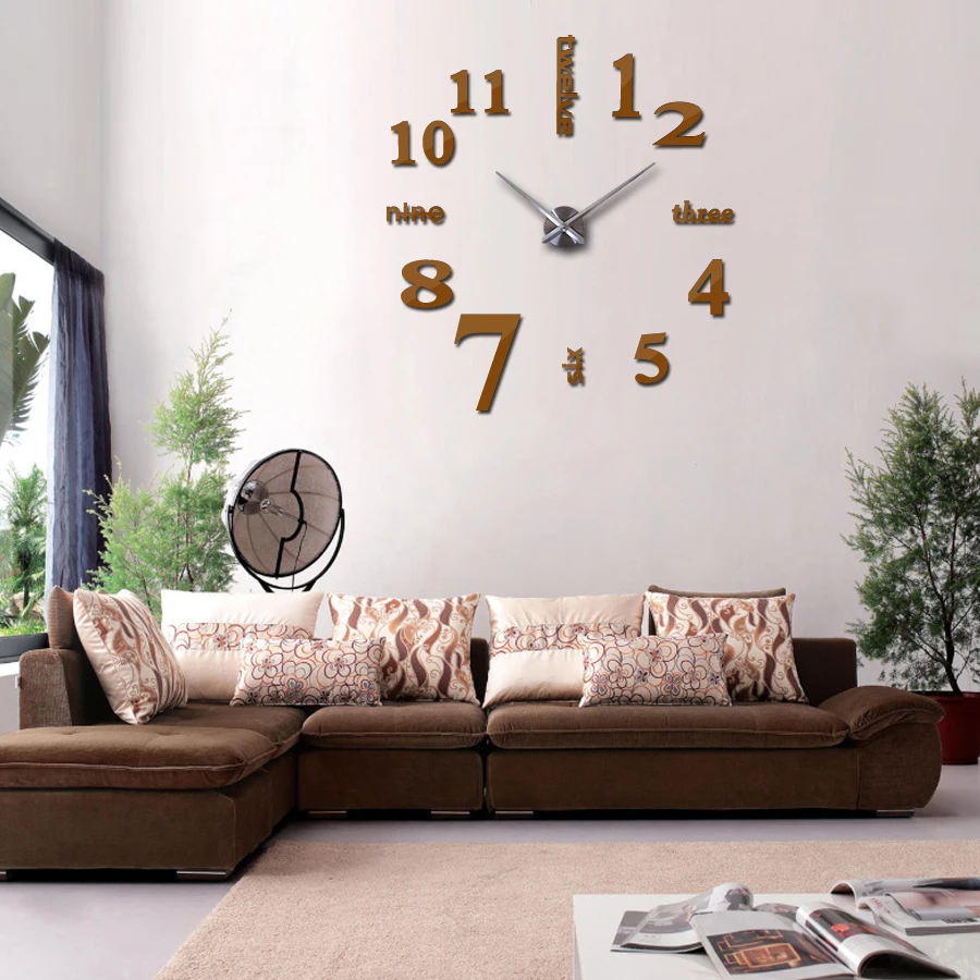 Новинка 2019 настоящие часы reloj de pared 3d diy акриловые зеркальные настенные наклейки