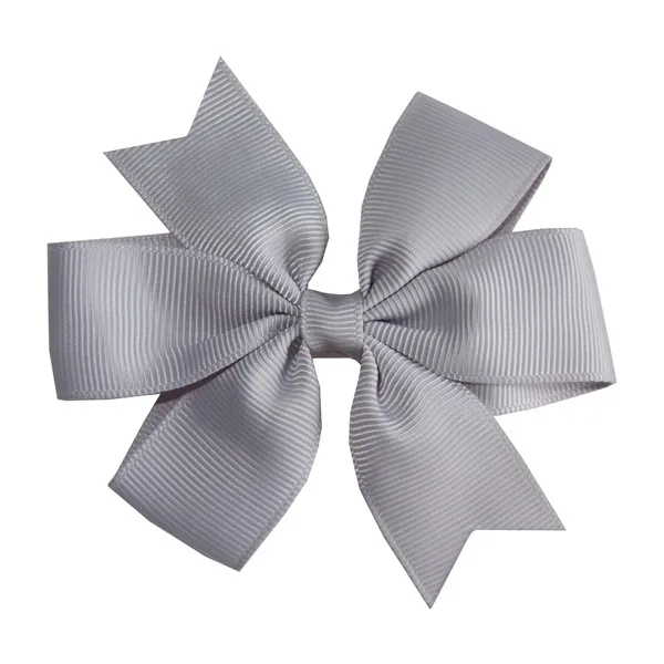 009 Lt. Silver 2 шт. Детские волосы для девочек лук 3,5 ''оплетенный обруч для волос заколки для волос аксессуары Головные уборы Бутик Grosgrain ласточкин хвост Луки заколки - Цвет: 009 Lt. Silver