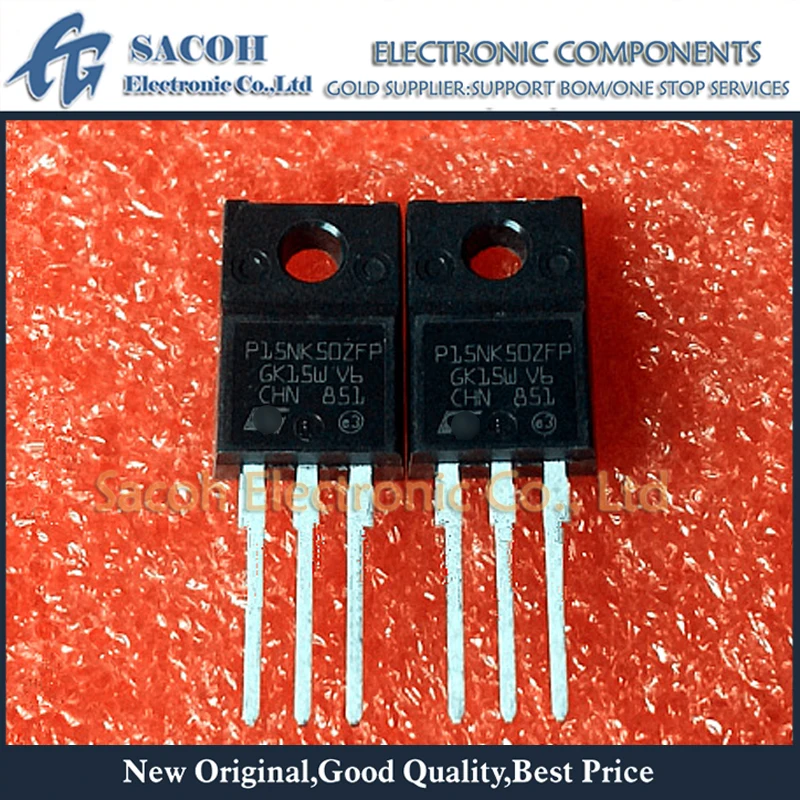 

New Original 10Pcs STP14NK50ZFP P14NK50ZFP OR STP15NK50ZFP P15NK50ZFP TO-220F 14A/15A 500V Power MOSFET Transistor