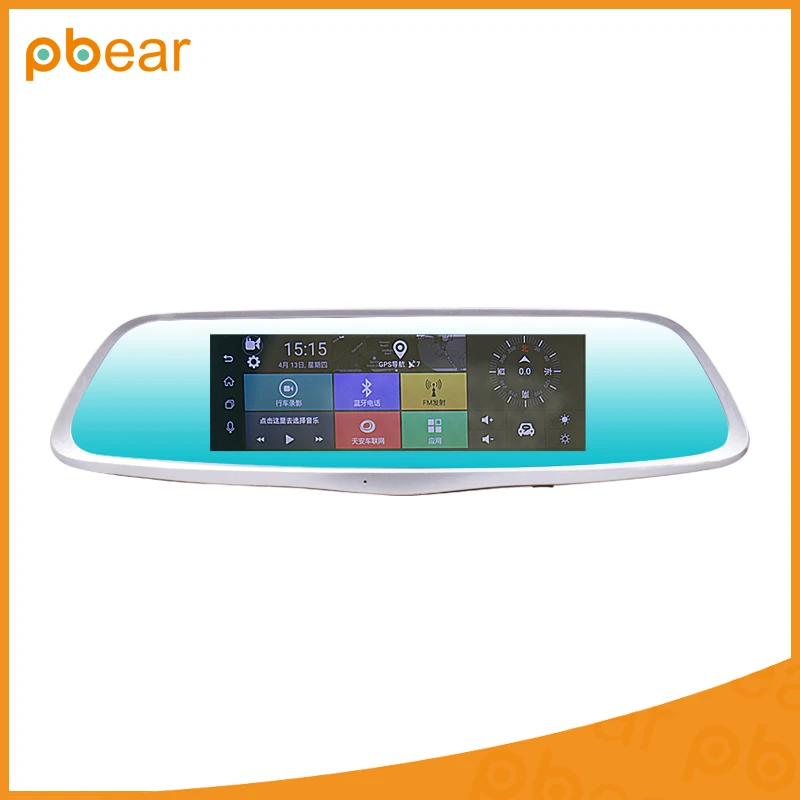 Pbear 7.0 дюймов Двойная Линза Bluetooth Сенсорный экран Автомобильный видеорегистратор