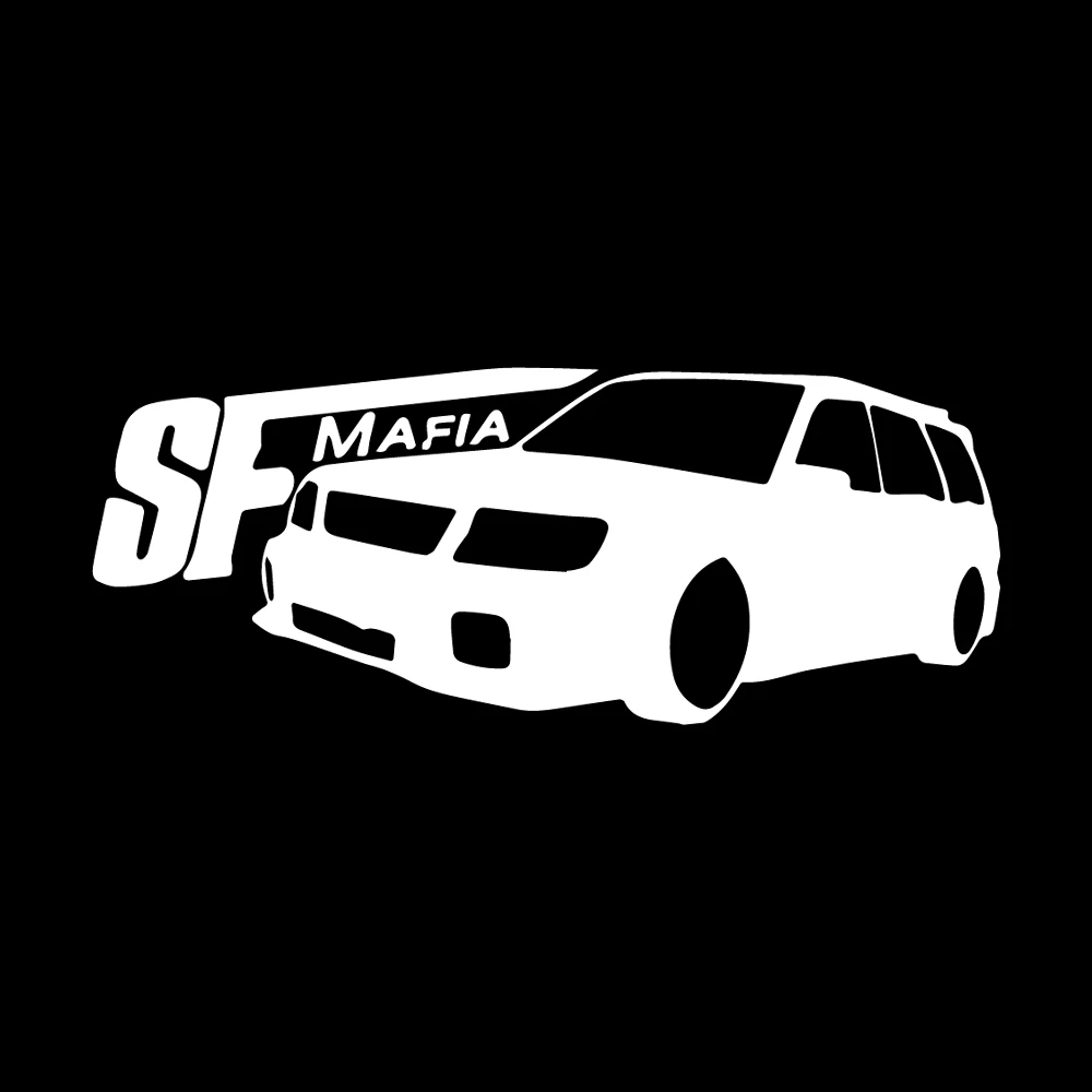 Tancredy автомобильные наклейки и Переводные картинки Sf Mafia для Subaru Forester наклейки на бампер для стайлинга Автомобиля Виниловые наклейки на корпус автомобильной двери и окна - Название цвета: Reflective White
