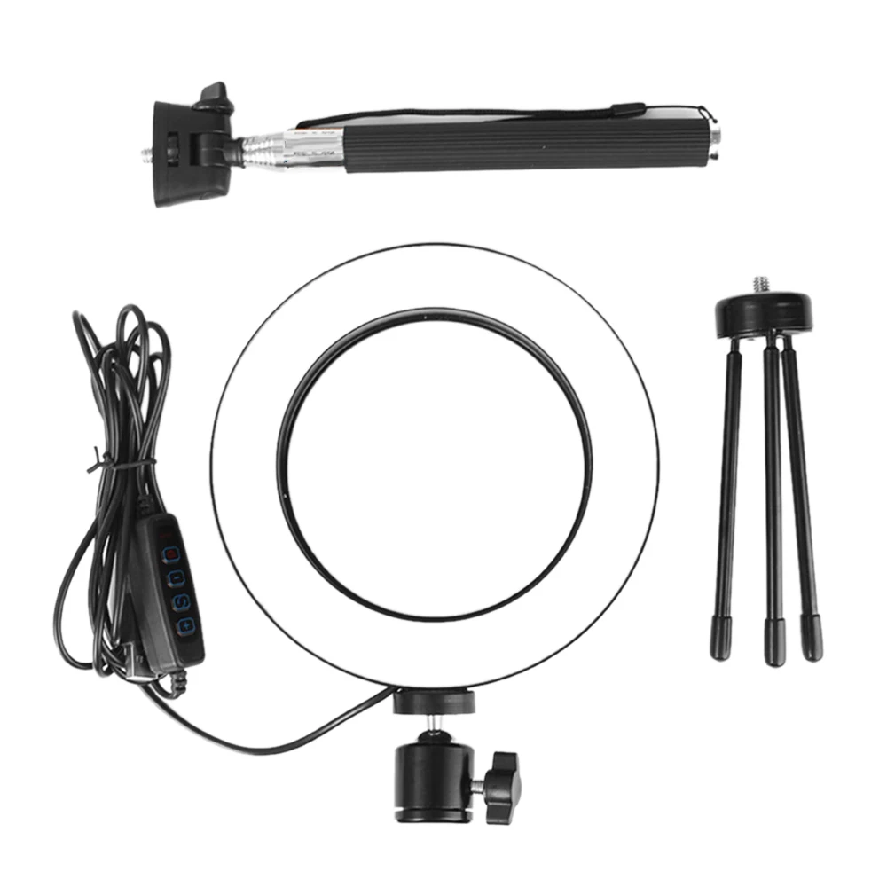 Белый Мини светодиодный 3200 K/5500 K 64 SMD светодиодный круглая лампа светодиодный кольцо Круглый светильник свет Портативный видео для Youtube фото съемки - Цвет: Белый