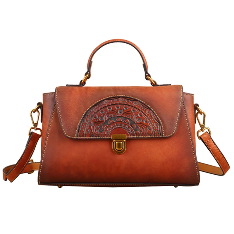 

Nesitu Highend New Vintage Brown Grey Red Genuine Leather Small Women Handbags Girl Shoulder Messenger Bags Lady Totes M1199