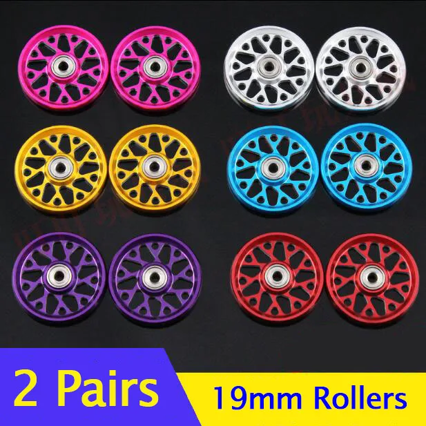 Бесплатная доставка 2 пары 19 мм алюминиевый сплав направляющий роликовый