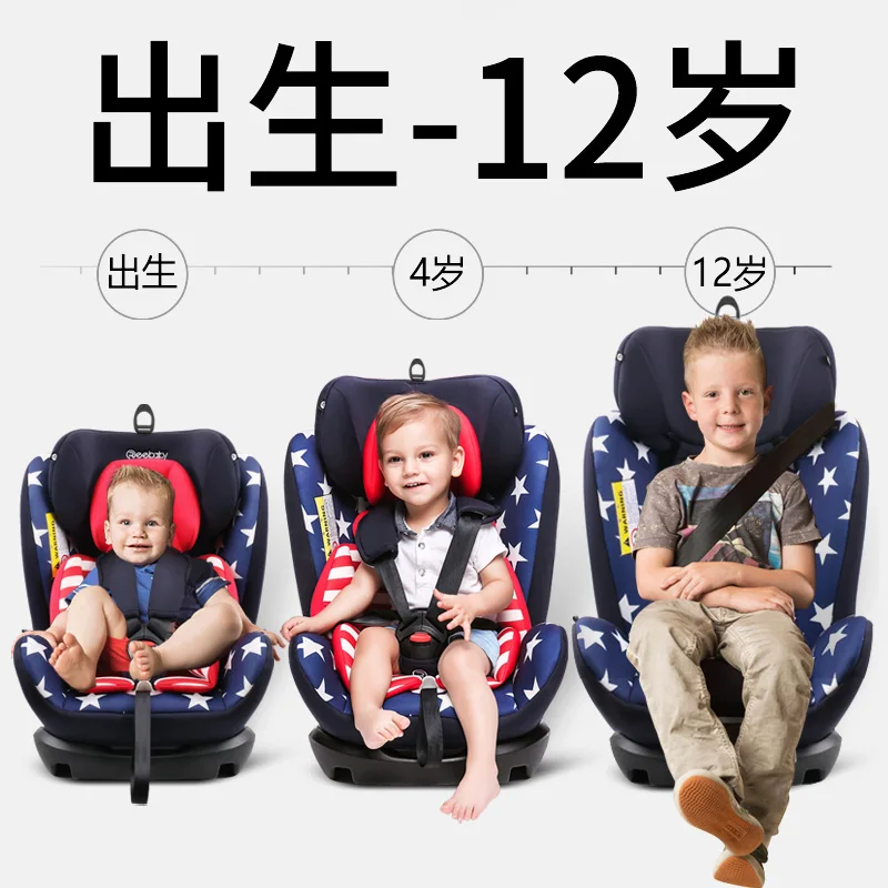 REEBABY автомобильное детское безопасное сиденье ISOFIX интерфейс от 0 до 12 лет ребенок