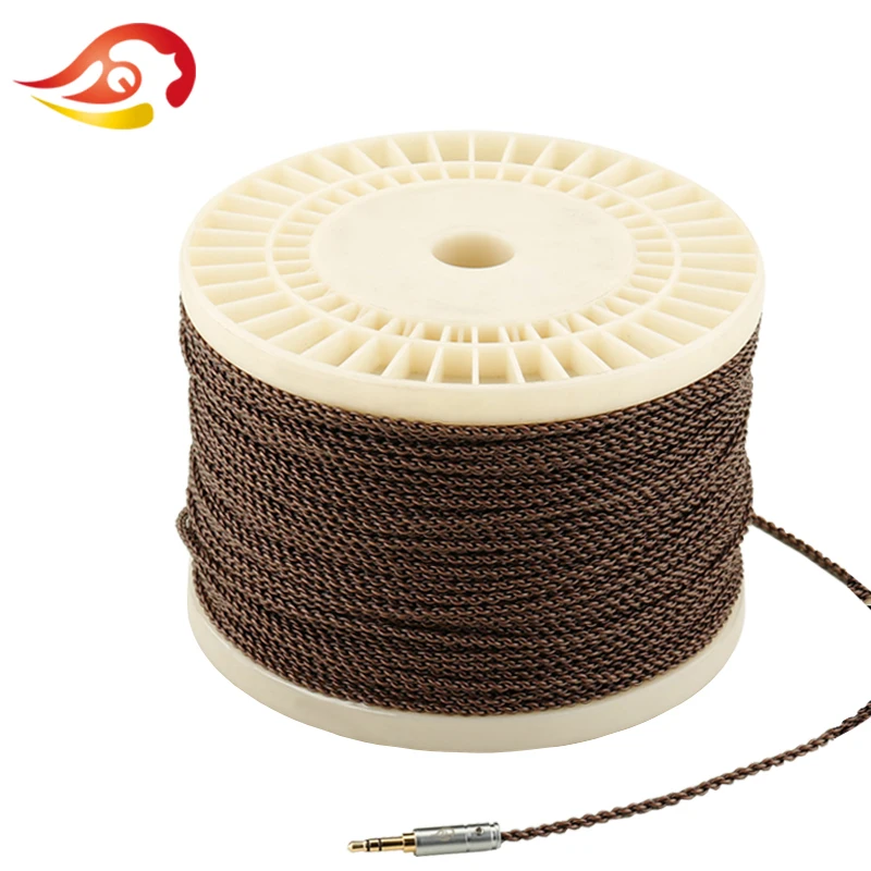 QYFANG 1 2 м 4 ядра гибкий кабель для обновления наушников Наушники DIY Съемный шнур ПВХ