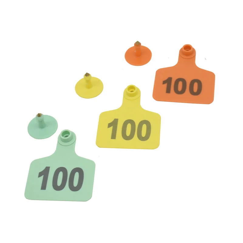 100 шт Идентификация животных бирка уха NO.1-100 применяются к свиньи, рогатый скот, овцы Ослик лошадь фермы животных кормления животноводства