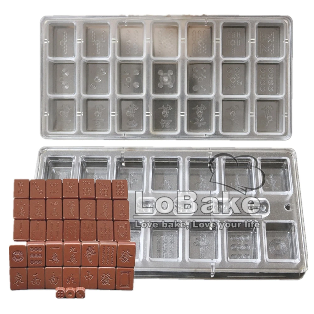 (2 шт./компл.) креативная форма под углом китайский дизайн Маджонга шоколадная из