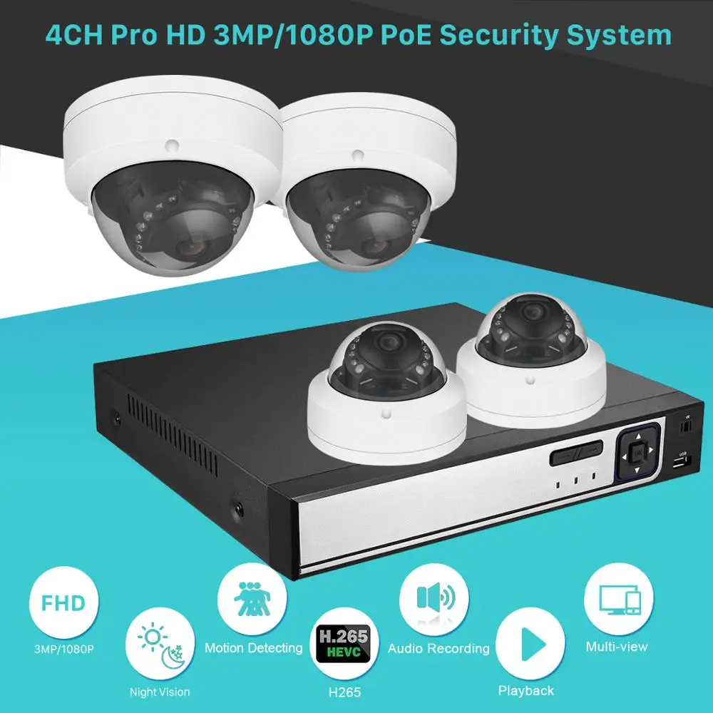 4CH 5MP POE NVR комплект 2MP 3MP PoE 48 V IP Камера Водонепроницаемый P2P CCTV Системы ИК Открытый