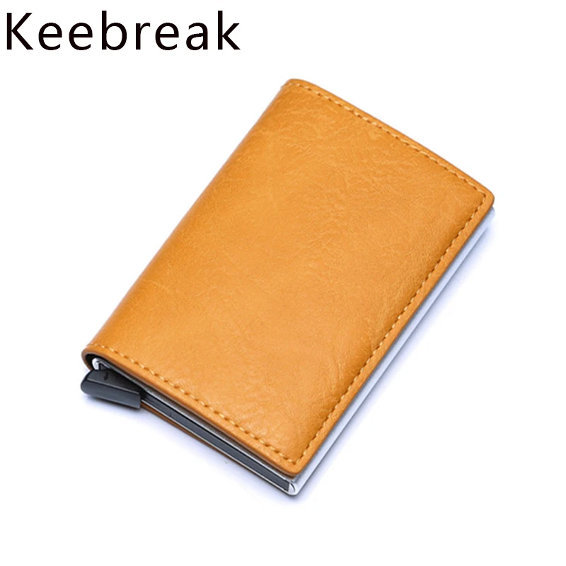 KEEBREAK Rfid всплывающий кошелек для мужчин маленькая тонкая кредитница тонкий мини