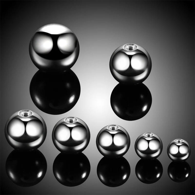 10 шт./лот стальные шарики для пирсинга сосков кольцо носа бровей винтовые сменные