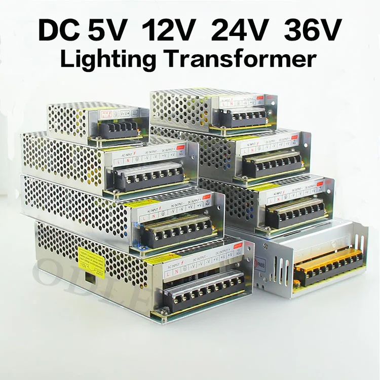 Источник питания для светодиодного драйвера AC110 220V to DC5V 12V 24V 36V 60W 120W 200W 240W 360W