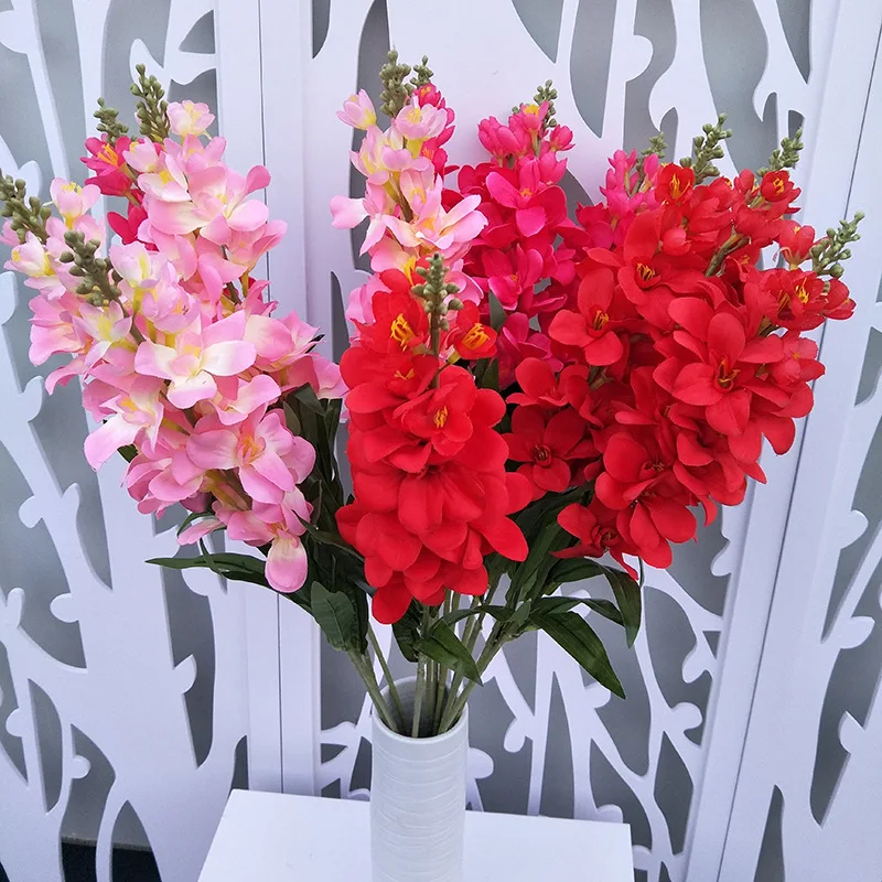 

3pcs/lot Simulation Hyacinth flower artificial plants Delphinium artifical plants Living room wedding decoration fake flower