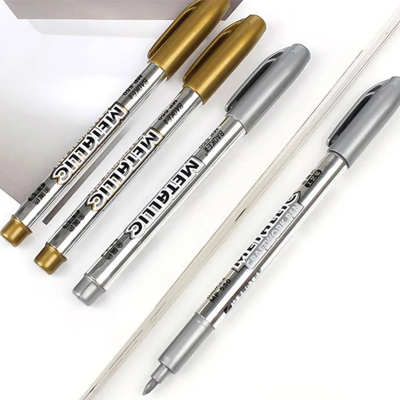 1 шт. DIY металлическая Водонепроницаемая Перманентная Краска Маркер ручка Sharpie
