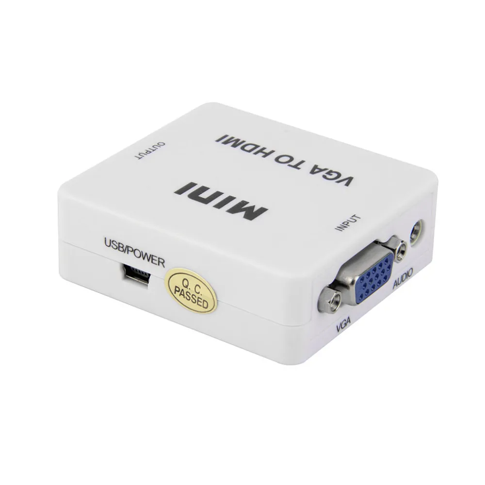 Mini vga для hdmi адаптер vga2hdmi конвертер разъем с аудио портативных пк к hdtv проектор