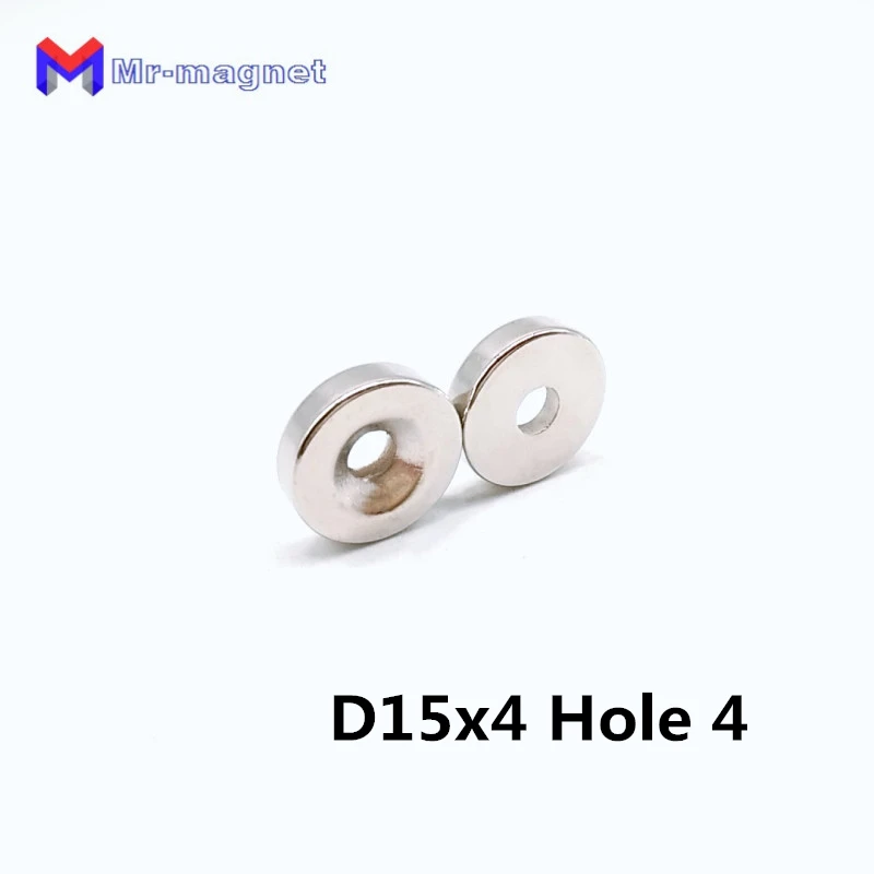 30 шт. 15x4 отверстия: 4 мм магнитное потайное кольцо магниты отверстие: N35 15*4