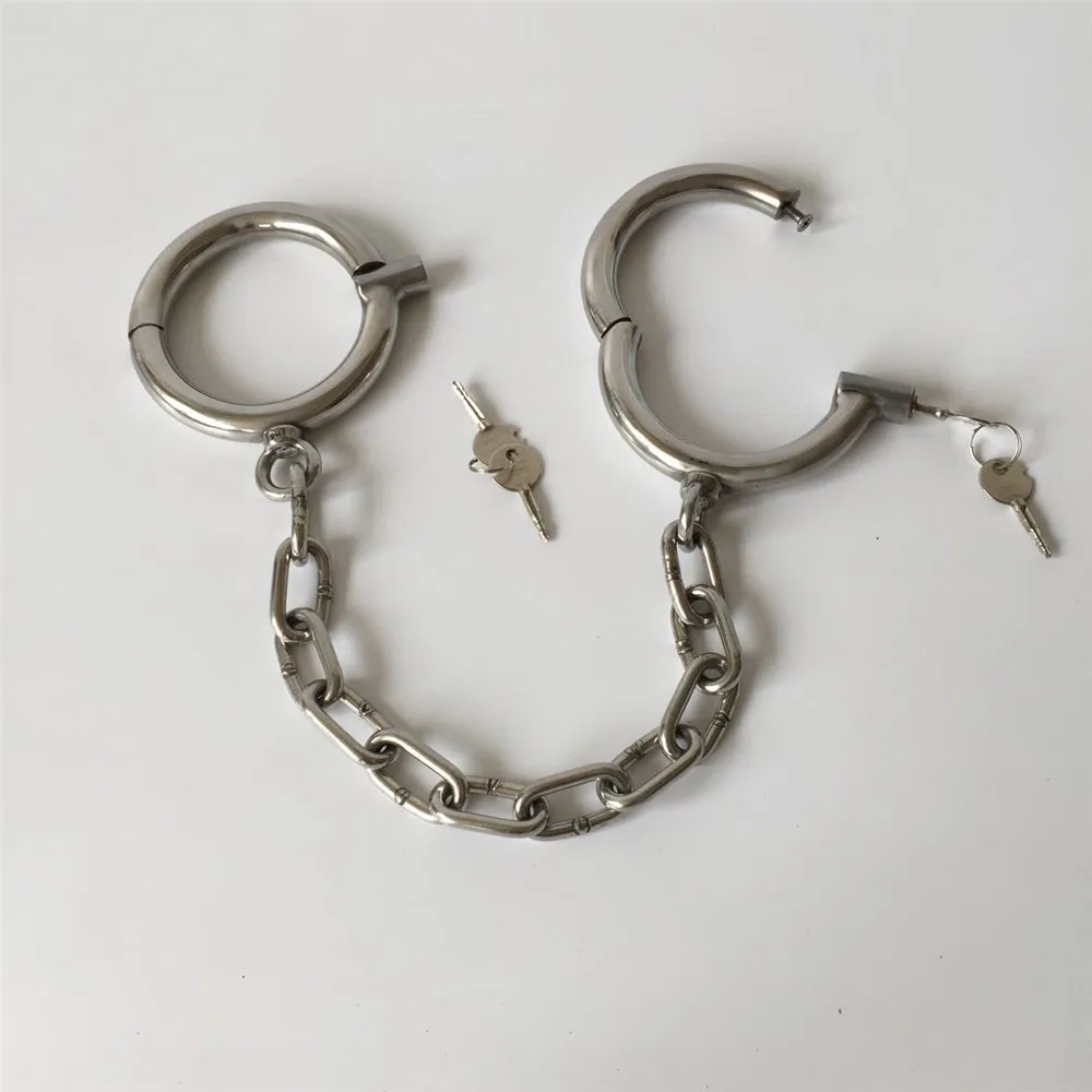 Мужской женский металлический Нержавеющая сталь цепи оковы круглый ножной