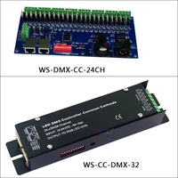 free shipping 24 channel 8 groups dmx512 decoderhigh frequency 3ch dmx512 led rgb controller for led strip lightdc12 24v