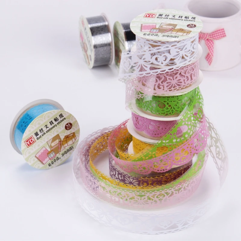 1 шт. стильная Маскировочная лента|washi tape set|tape setadhesive lace |