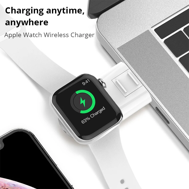 BONOLA Портативный Беспроводное зарядное устройство с USB для наручных часов Apple Watch