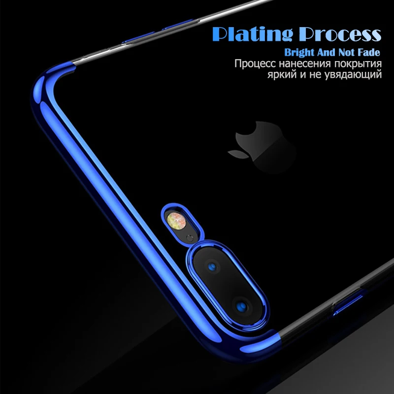 Силиконовый чистый мягкий чехол для iPhone X 10 Xs Max Xr Apple 7 Plus 8 6S 6 Тонкий сотового