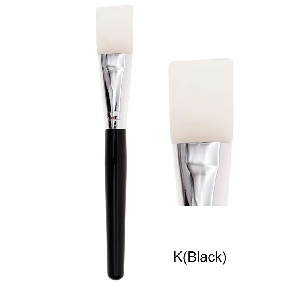 K(Black) 1 шт профессиональная маска для лица кисть силиконовая силикагель грязевая маска перемешивание кисть для нанесения макияжа Сделай Сам силиконовая кисть#281928 - Handle Color: K(Black)