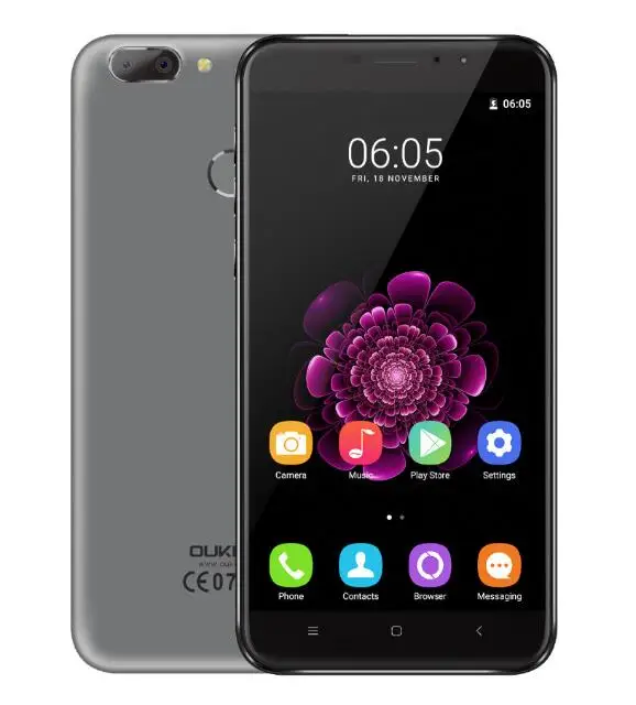 Oukitel U20 Plus 3300mAh Android 6.O 5.5&quot Smartphone 2G RAM+16G ROM Fingerprint MTK6737T Quad Core Dual Camera 13MP Mobile Phone |