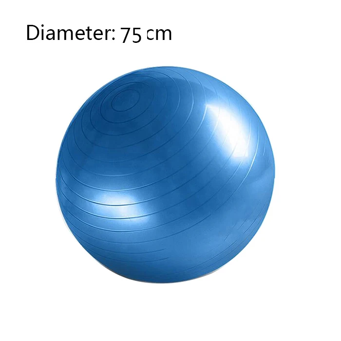 Blue-75cm Мяч для занятий йогой с Бесплатный воздушный насос 400 фунтов анти-всплеск Противоскользящий баланс стабильность мяч для фитнеса - Цвет: Blue-75cm
