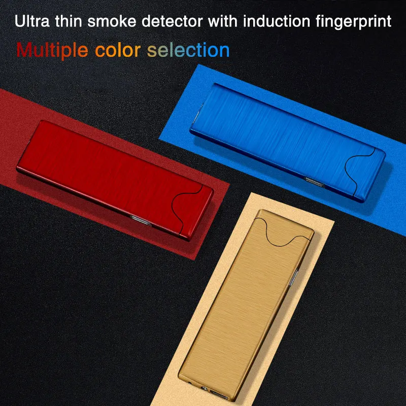 S1801 Индукционная портативная тонкая металлическая usb зажигалка с ветрозащитным