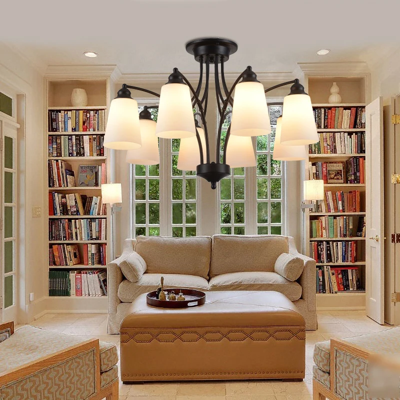 2 режима установки LED люстра современный подвесной светильник для Гостиная