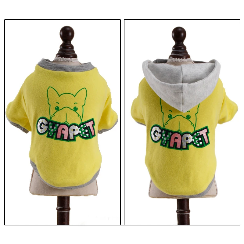 Зимняя одежда для маленьких собак съемная шапка французского бульдога