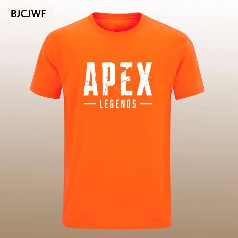 One piece Новые Apex легенды печатные мужские футболки летний уличный с короткими рукавами модные топы хип хоп футболка с короткими рукавами masculina - Цвет: orange